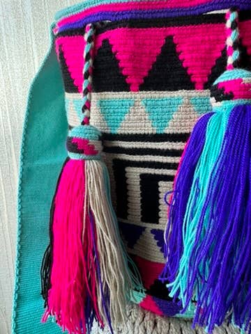 Cattleya Wayúu Mochilas Colombianas – Bolsa - Crianças por atacado – Mochila Fundação1