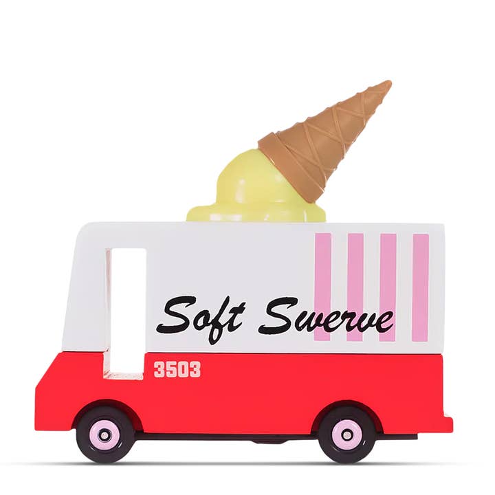 Candyvan - Ice Cream Van - Wooden Diecast Toy Car Candylab for wholesale by Little Concepts Distribution Ltd