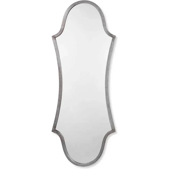 Espelho de parede de conto de fadas em alumínio prateado antigo por atacado de LOOMLAN