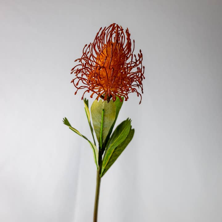 Realistic Artificial Flowers - Wholesale Artificial flowers - Burnt Orange Leucospermum - Realistic Artificial Flowers3