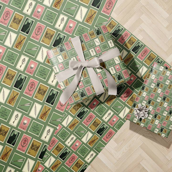 MagicMerchEmporium - Wholesale Flat Wrap - Spring Court Wrapping Paper1