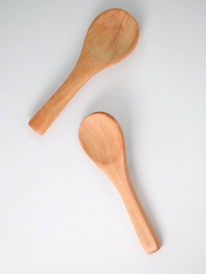 Mini Bamboo Spoons for wholesale by Sugar Plum Scrubs