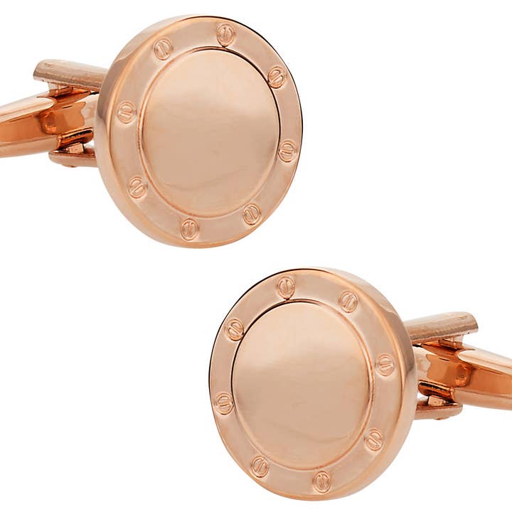 Port Hole roségouden manchetknopen voor wholesale door Cuff-Daddy