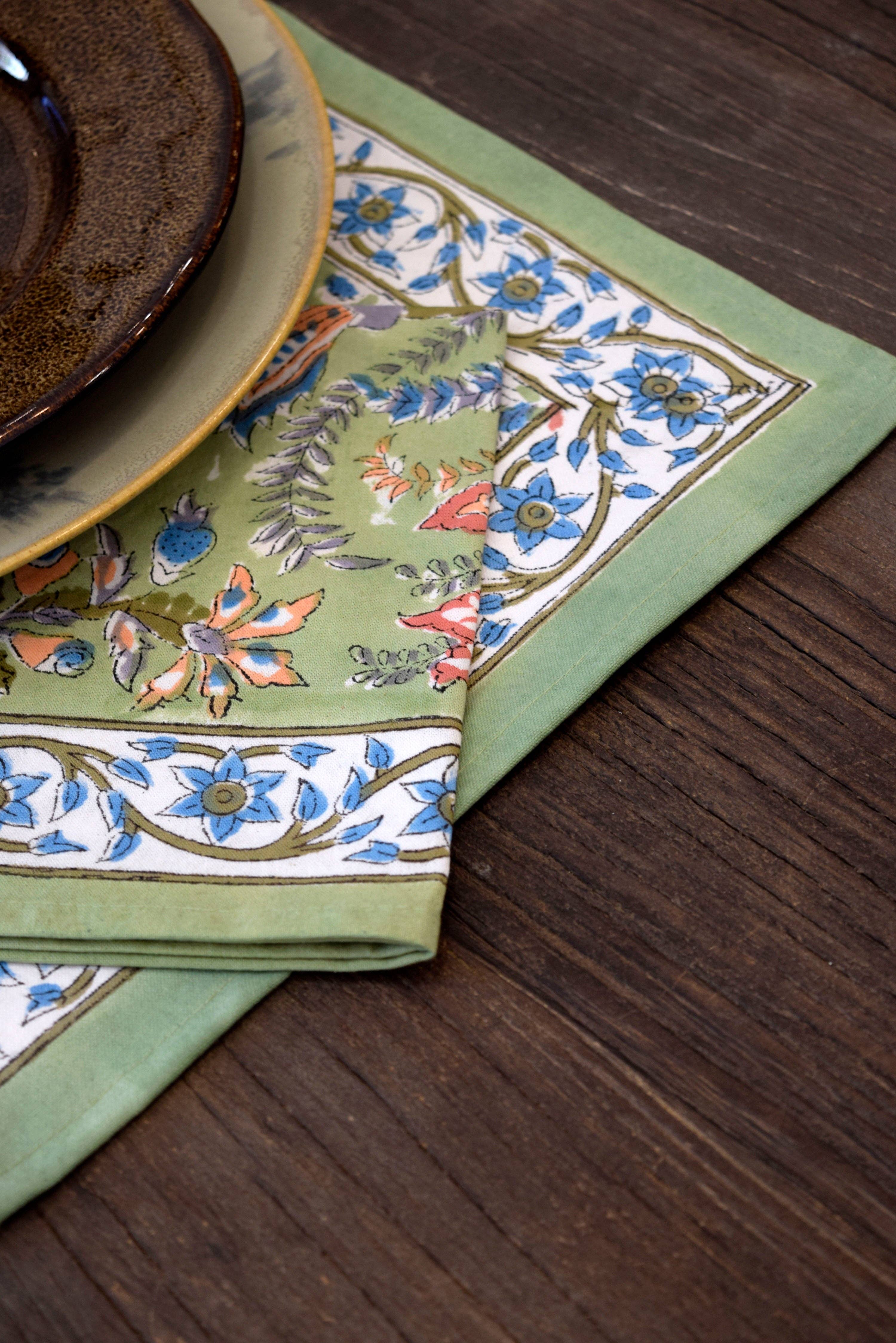 Kapda Casa - Wholesale Dinner & Cloth Napkin - Bosque Verde: Manteles Individuales | 6 Servilletas | Juego de Comedor |50x30cm4