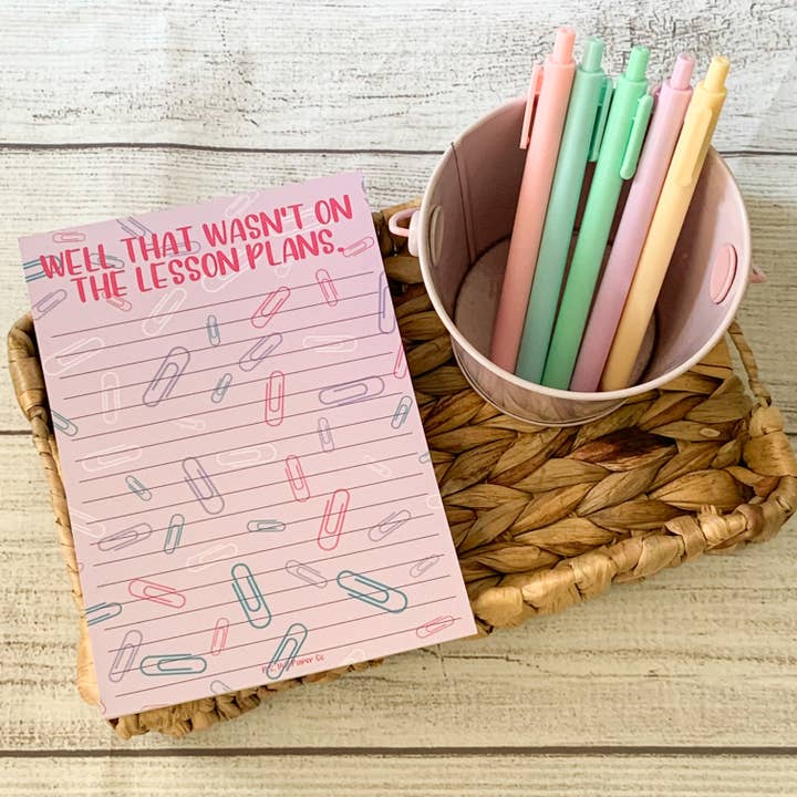 Not on the Lesson Plans Notepad for wholesale by P.S. 143 Paper Co