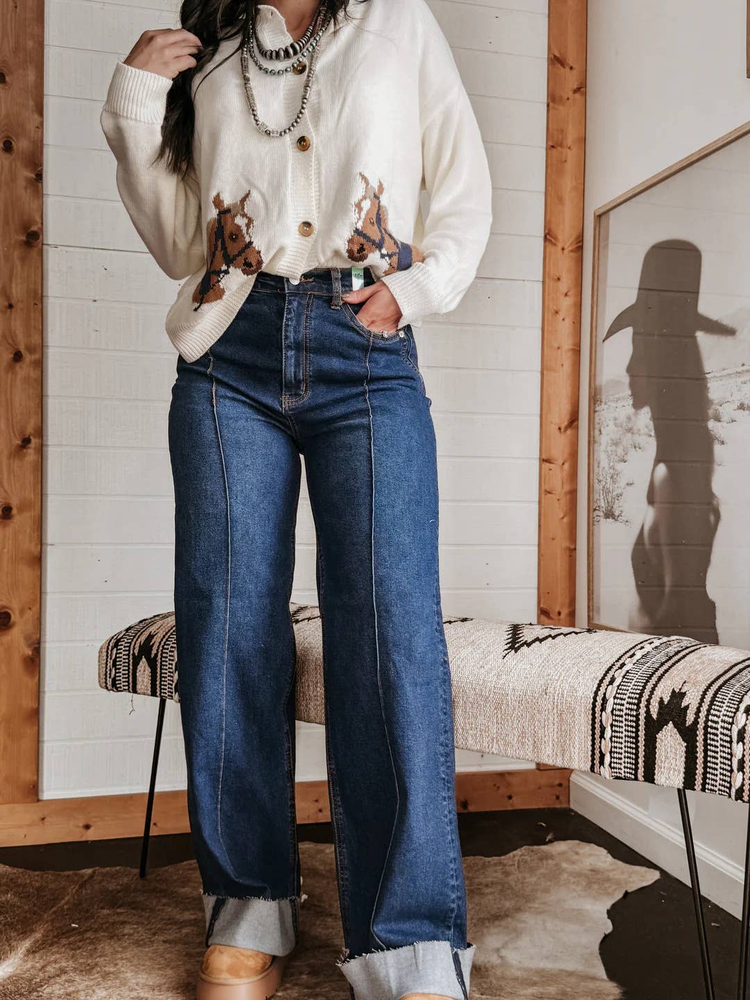 Hope & Sunshine - Vente Jean – femme - Jean décontracté à jambe droite extensible4