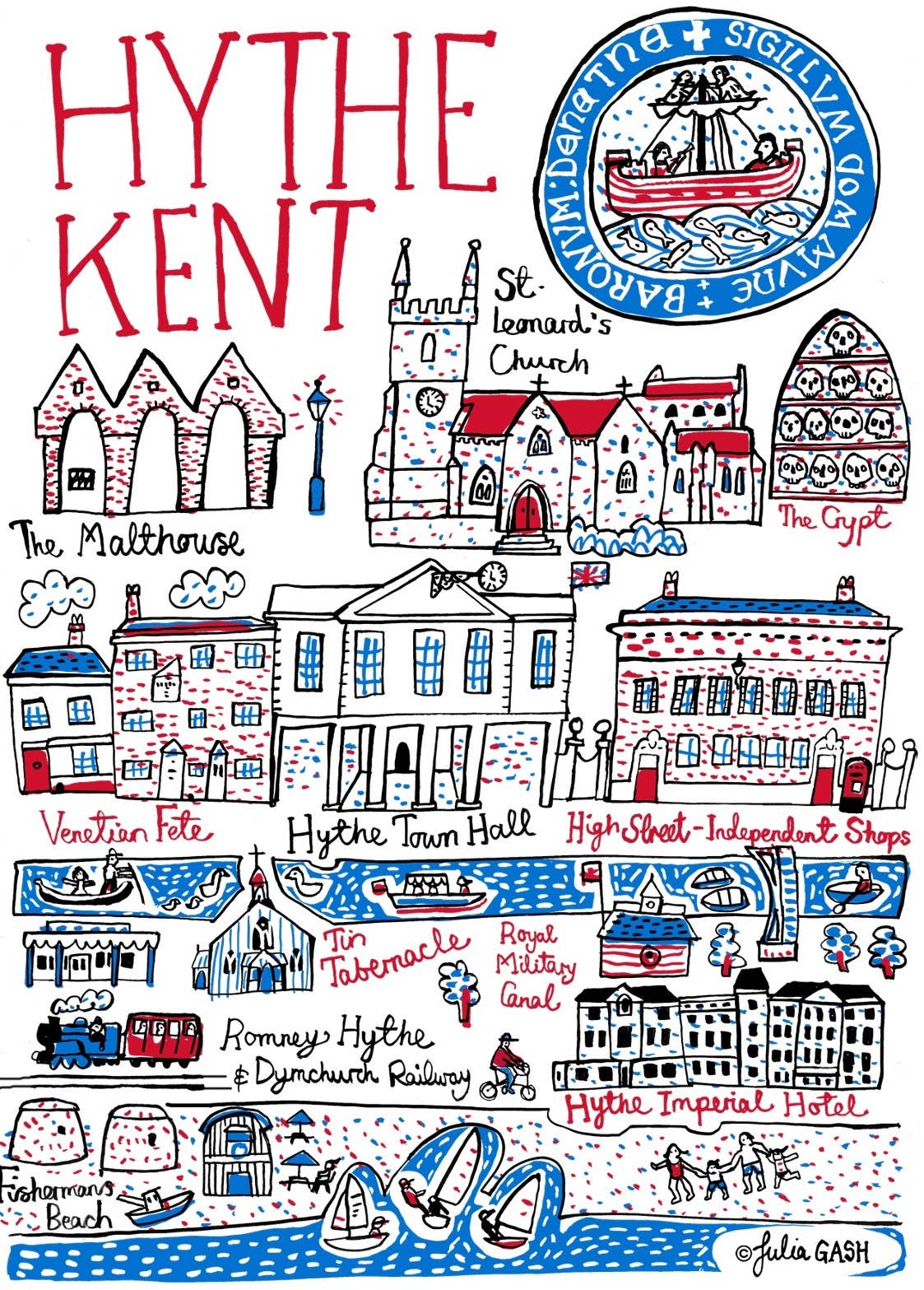 Julia Gash - Wholesale Art Print - Hythe, Kent Prints & Cards0
