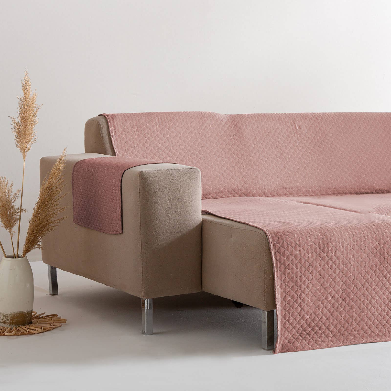 GAMUSI – Capa para cadeira/sofá por atacado – Capa de sofá lisa acolchoada algodão TRIVIAL64