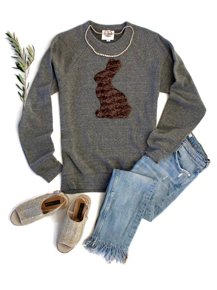 Chocolate Bunny Sweatshirt for wholesale by Love & Bambii