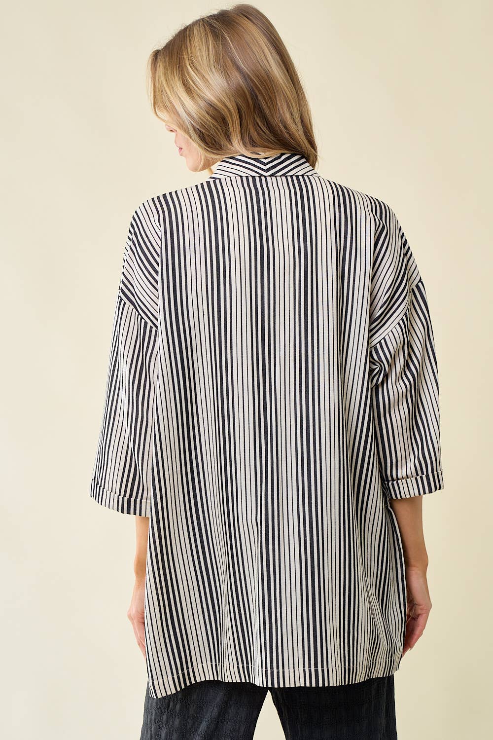 Doe and Rae - Wholesale Jacket - Women's - Linen Stripe Jacket - 10406J9