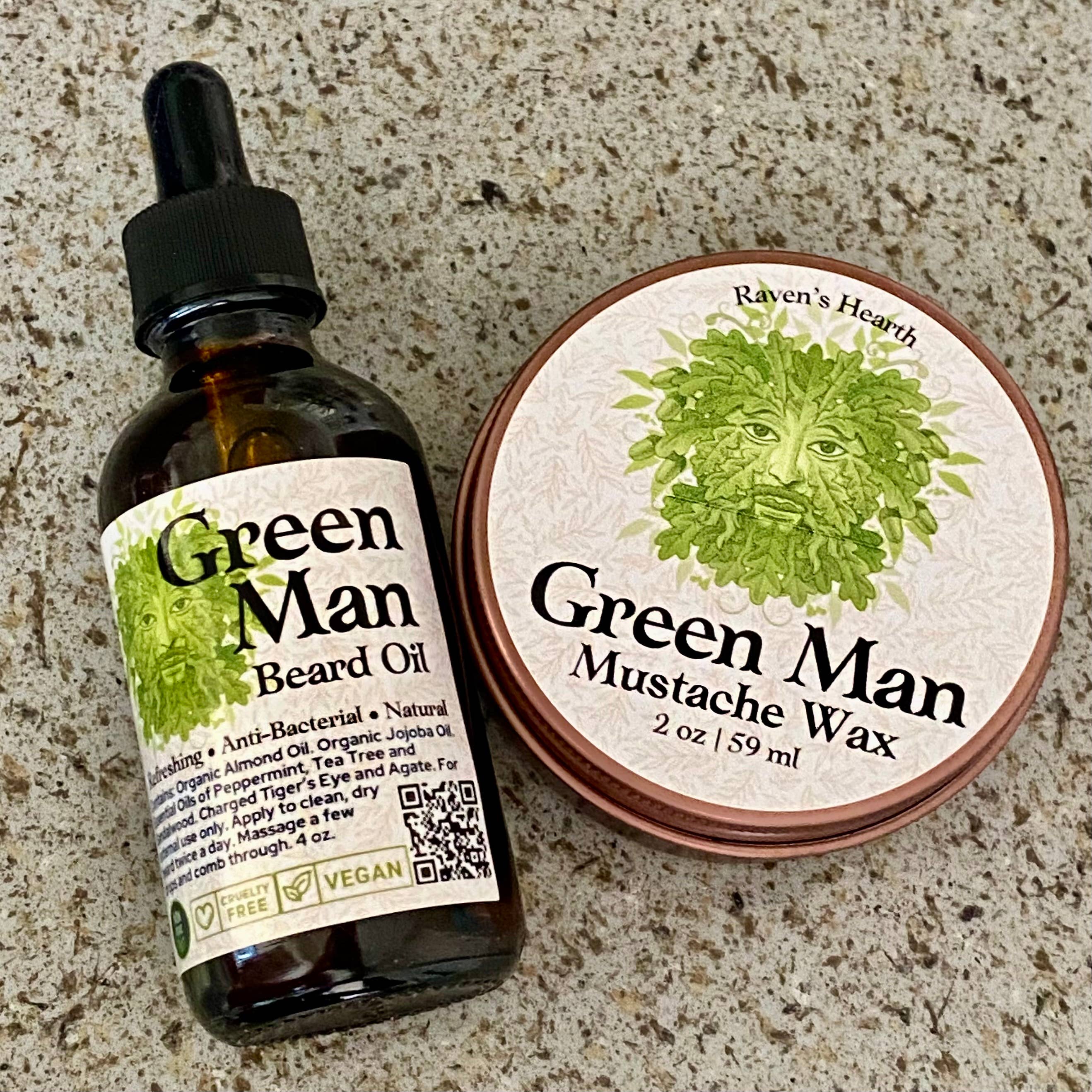 Raven’s Hearth – wholesale Beard styling product – Green Man Beard Oil | Spruce & Musk | Hydrating | Dad Gift4