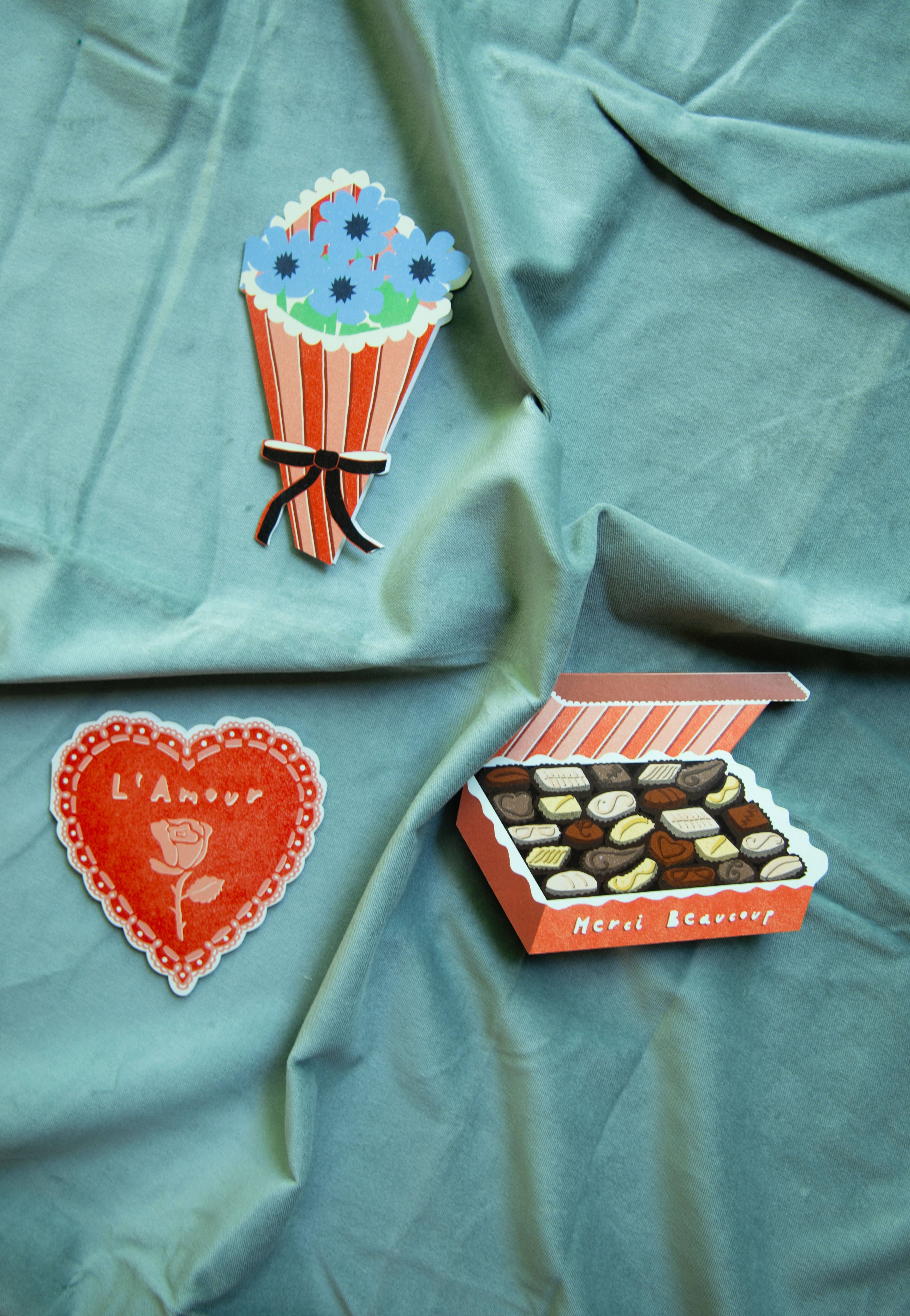 Isatopia - Vendita all'ingrosso Set di cartoleria/cancelleria - Carte Mini Bouquet di Fiori - Confezione da 62