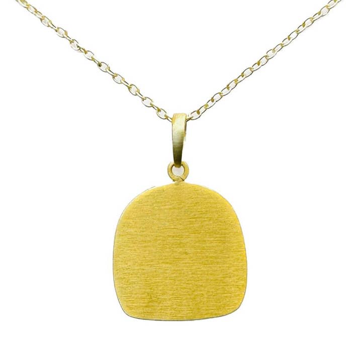 White and Gold Double sided Pendant Necklace for wholesale by MERRY DOVE