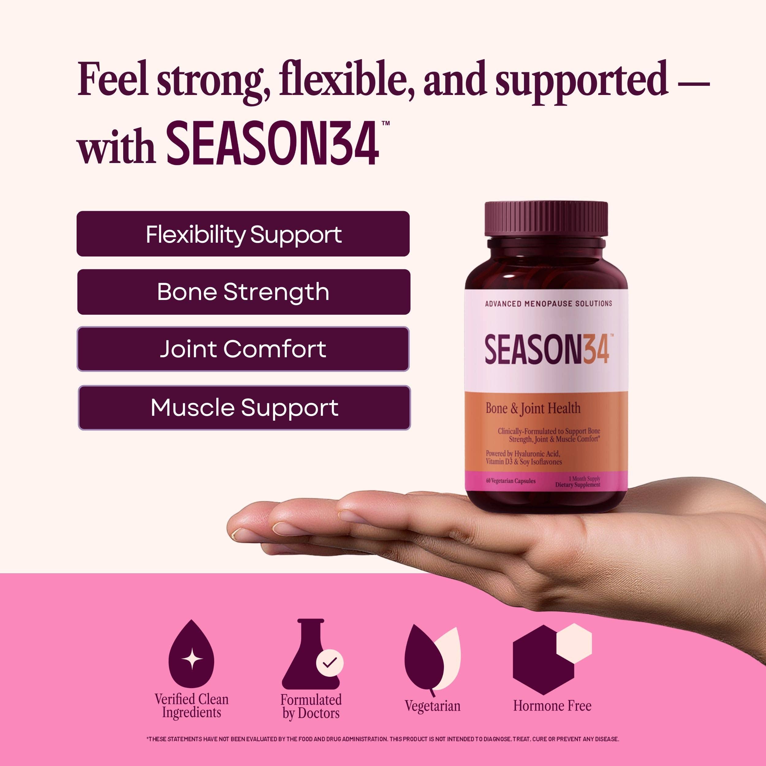SEASON34 - Wholesale Oral Supplement/Vitamin - Menopause Bone & Joint Health – Comfort & Mobility Support1