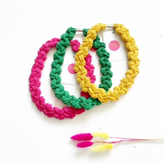 Handmade by Tinni - Wholesale Geweven ketting - The Lilly Necklace - Touwkettingen van biologisch katoen1