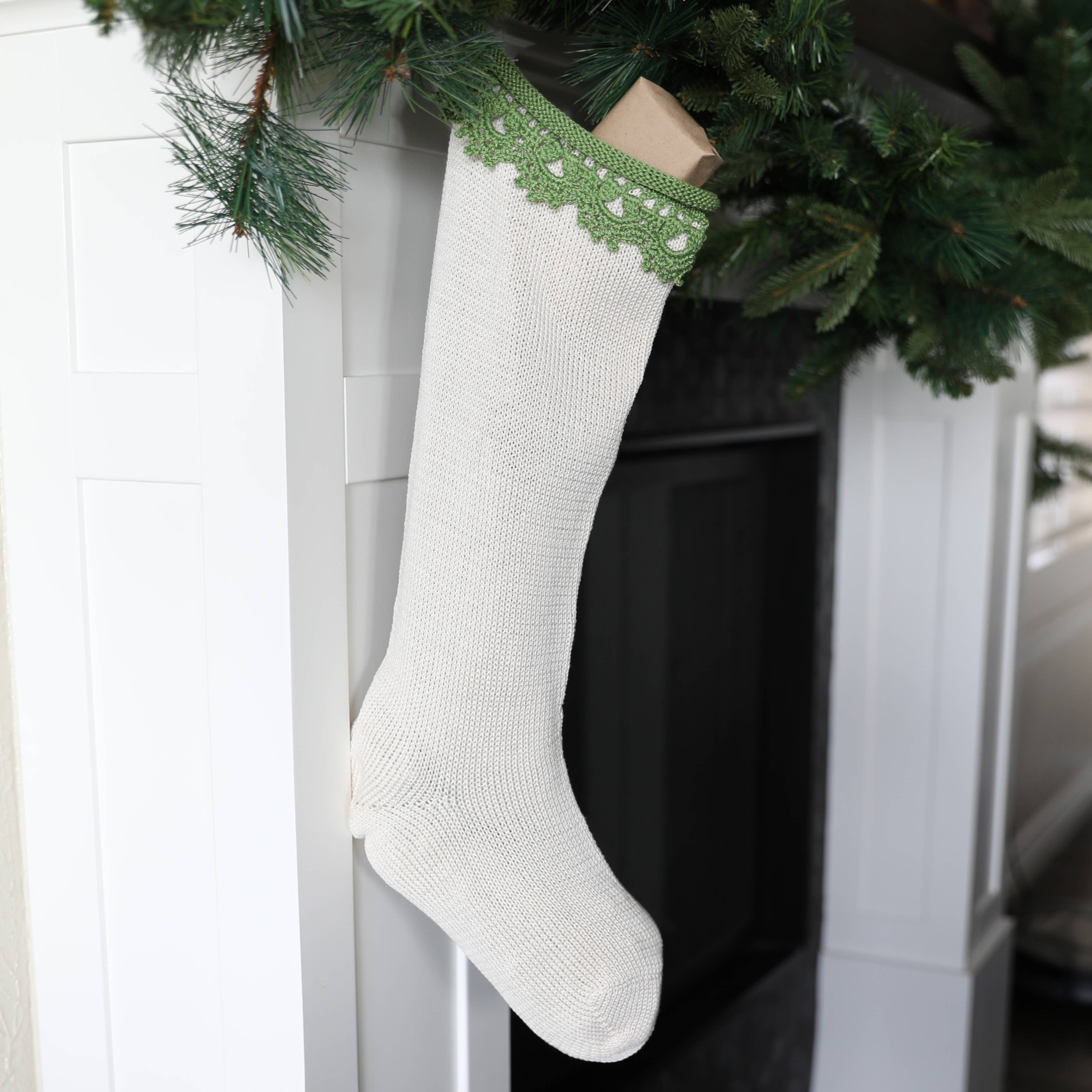 Melange Collection - Wholesale Holiday Stocking - Boho Stocking - Mint1