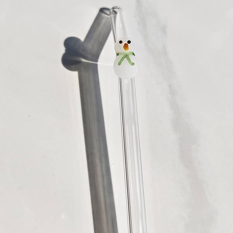 IVORE.GROUP (We cover All Import duty) - Wholesale Drinking Straw - Christmas Borosilicate Glass Straw | Reusable Drink Straw0