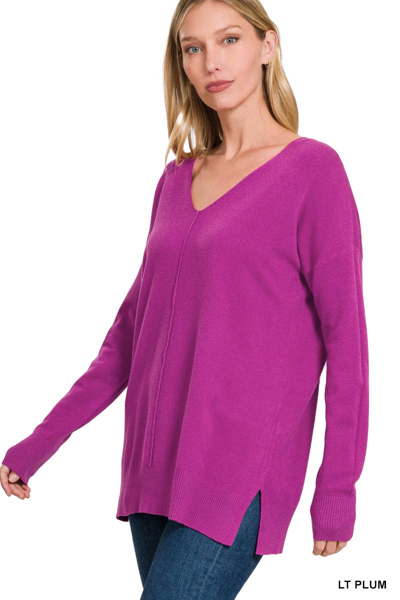 42POPS - Vendita all'ingrosso Maglia larga - Donna - "..._ Maglione con Cucitura Frontale Tinto in Capo"34
