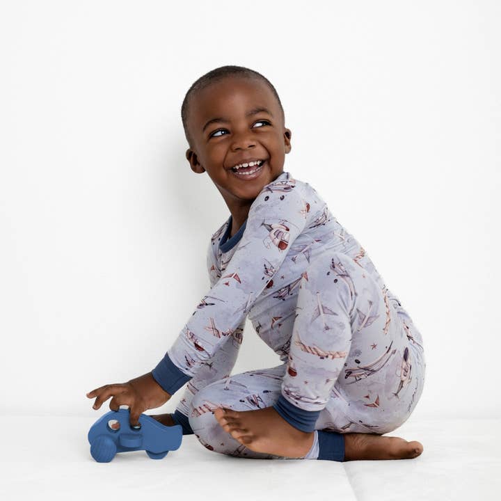 Jammie Session formerly Big Dreams Little Jammies - Wholesale Sleepwear Set - Kids - Plane & Simple (Airplanes) Long Sleeve PJ's BDLJ3