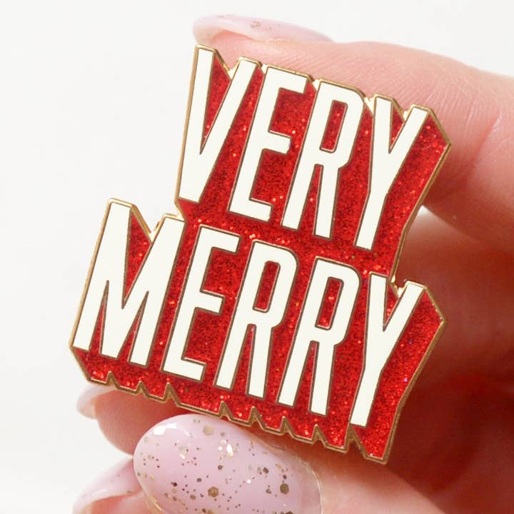 Very Merry - Enamel Pin for wholesale by Alphabet Bags