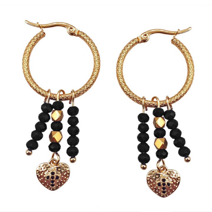 Marit Black Oorbellen for engroshandel hos TABOO Sieraden