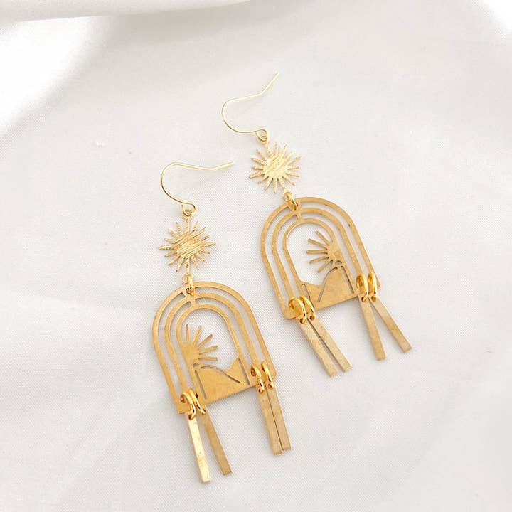 Golden Hour Designs - Wholesale Dangle Earrings - Twilight Dangle Earrings - Celestial, Statement, Gold0
