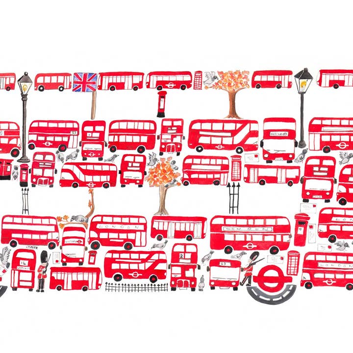 B is for Bus for wholesale by Louise Tate Illustration