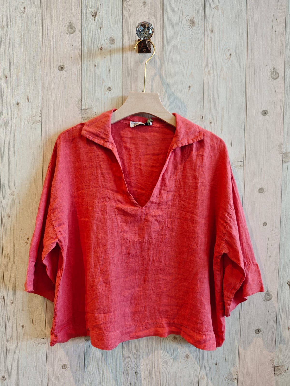 Linen & More - Wholesale Blouse - Women's - REF 12104 BLOUSE SHIRT COLLAR 100% LINEN3