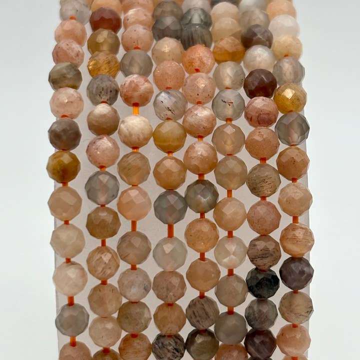 4mm Natural Mix Faceted Moonstone Bead Bracelet for wholesale by Csr jewelry design