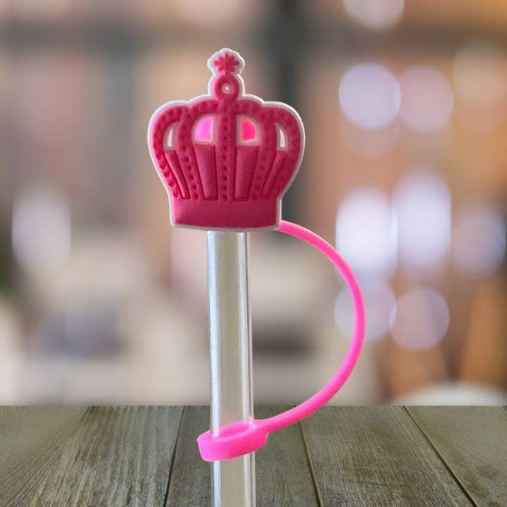 Pink Crown Straw Topper for wholesale by Kailex Boutique Wholesale