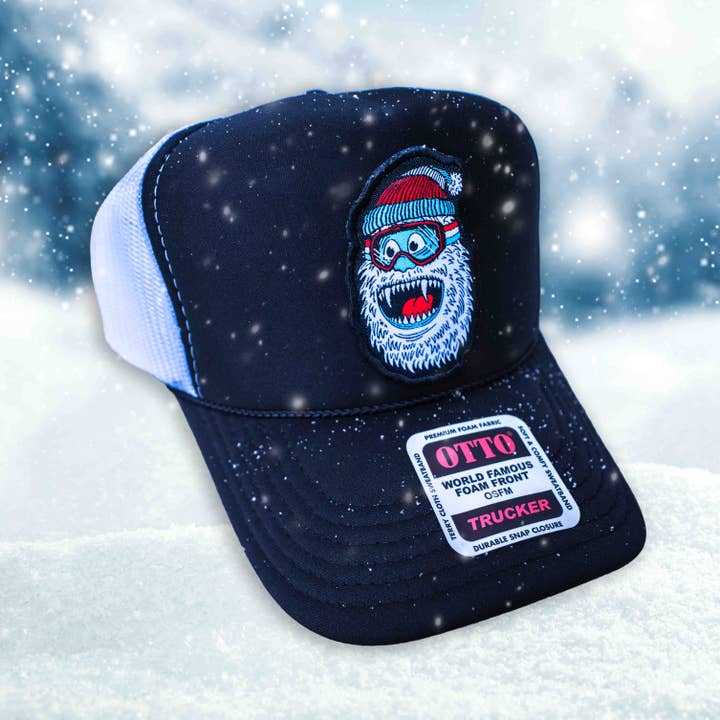 Vild Yeti, Skiløb, Snowboarding, B/W Mesh OTTO Trucker Hat for engroshandel hos Hey Bear Outdoors