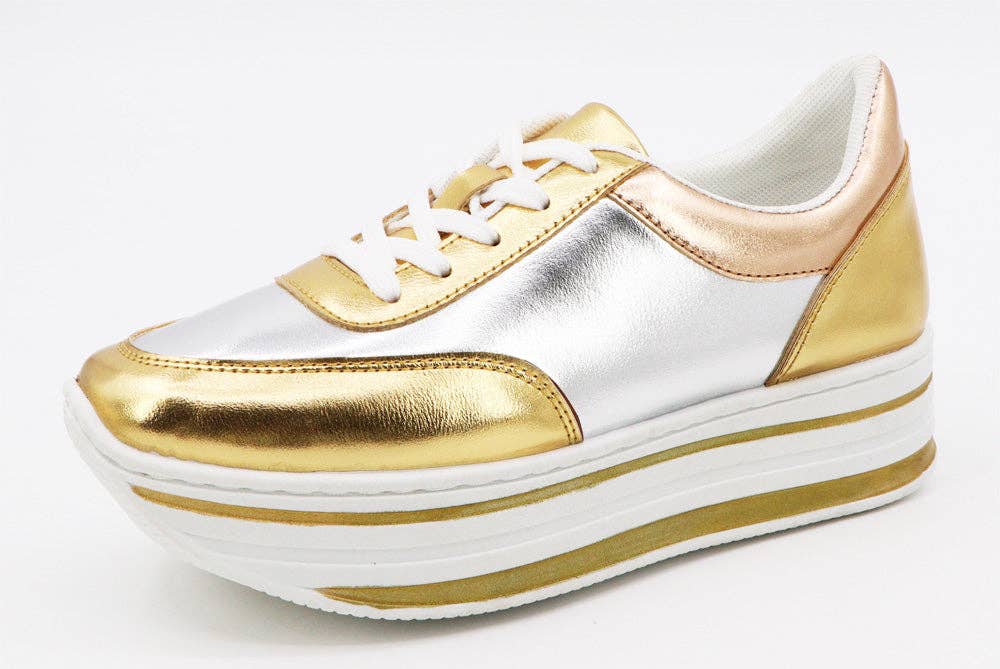 Mars Sky Shoes Wholesale - Wholesale Lifestyle Sneakers - Women's - Bamboo SPEED-01 Women Thick Bottom Lace Up Low Top Sneaker-12 Pairs Pack-13.55/Pair1