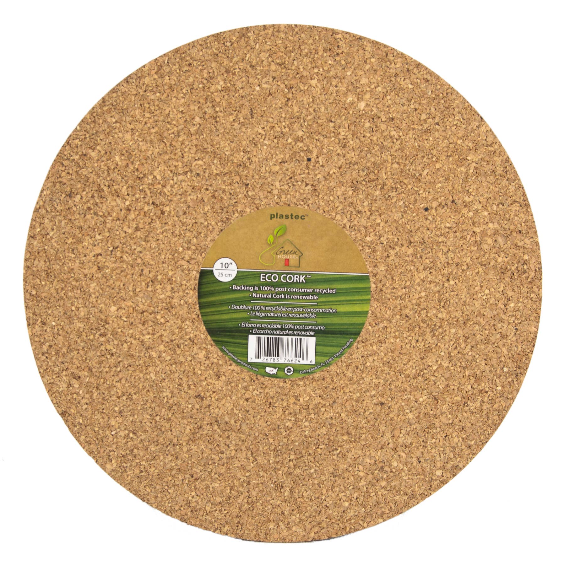 Plastec Products – wholesale Krukstativ – Eco Cork matta 10"3