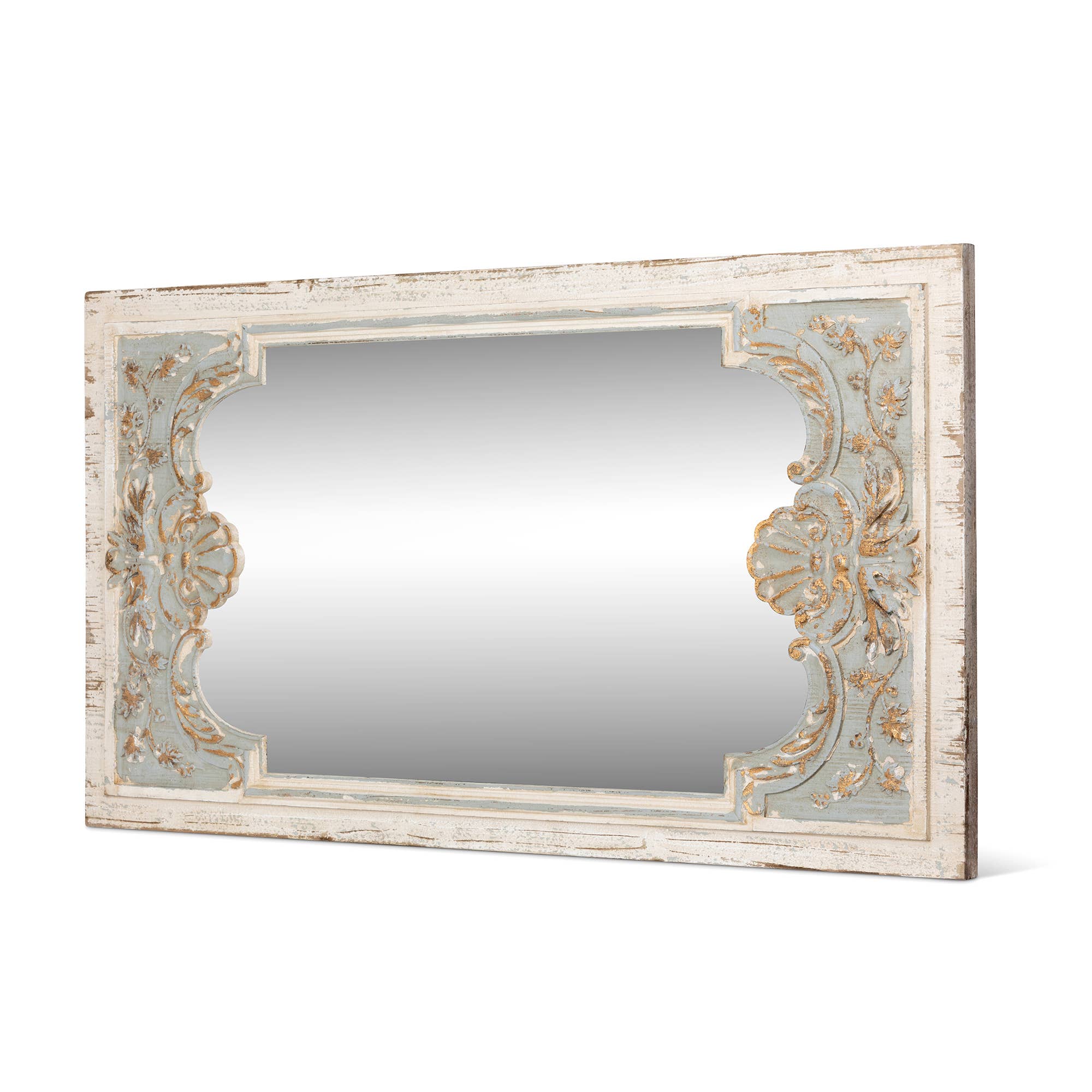 Park Hill Collection - Wholesale Wall Mirror - Coquille Carved Wood Mirror1