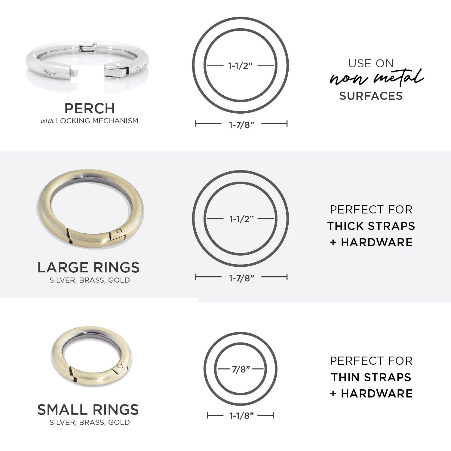 Bagnet – wholesale Handväskekrok/-hängare - Dam – Svart2