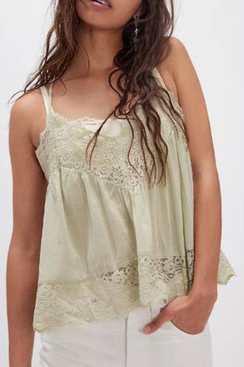 Mccolin - Vendita all'ingrosso Canotta - Donna - Top Canotta con Orlo in Pizzo1