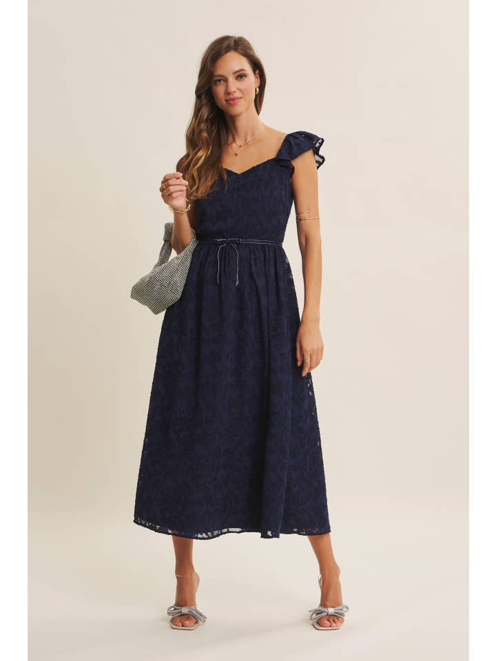 in february – Großhandel Kleid – Damen – MIT REICHER TEXTUR SAMT TAILLEN JACQUARD MIDI KLEID14