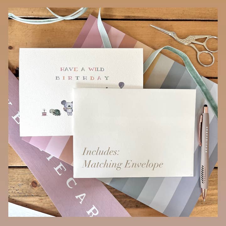 kenziecards - Wholesale Baby Card - Baby Card - Punny "Beary Excited" Greeting Card2