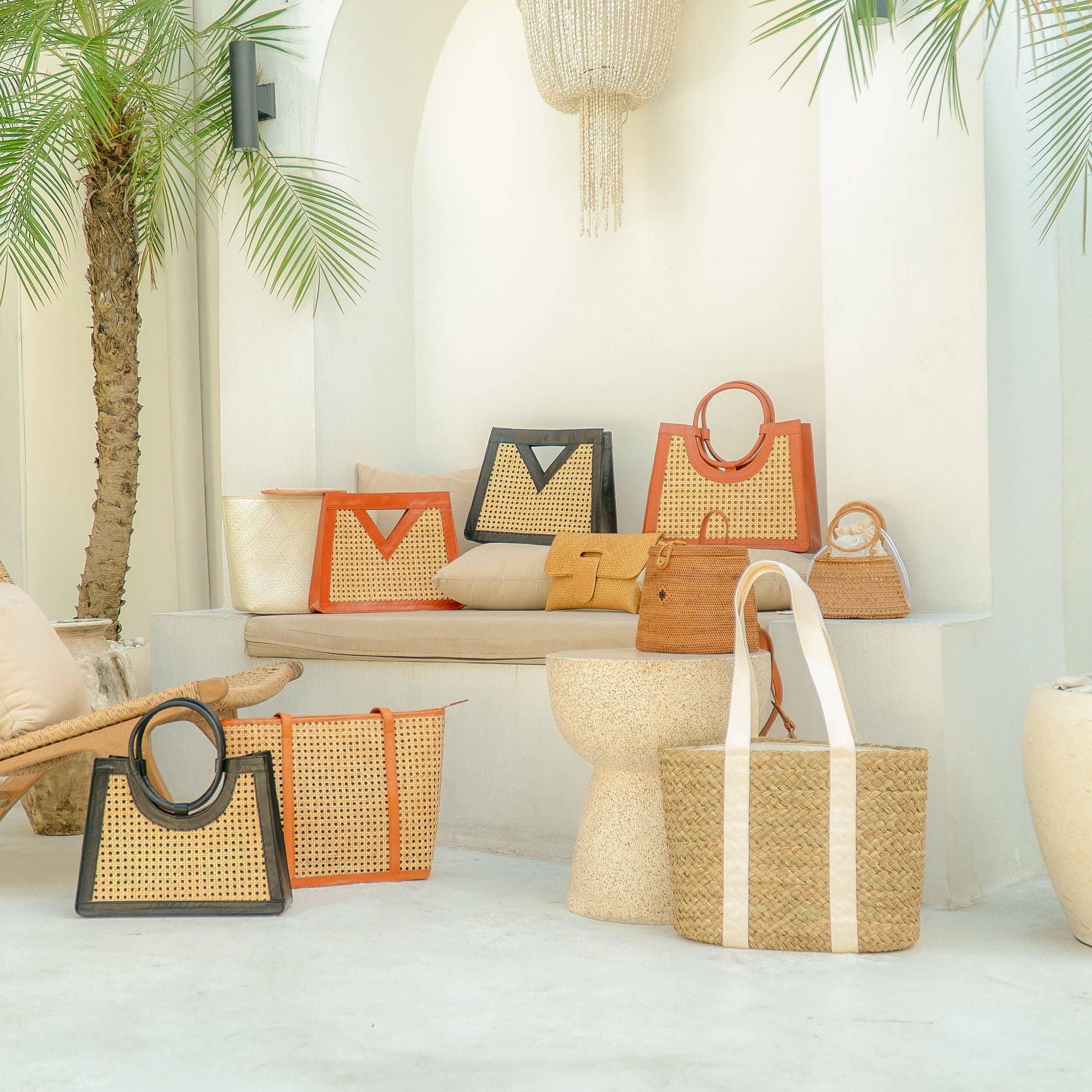 Kayu&Co. - Vente Tote bag – femme - Sac Isla – Cabas de marché tissé à la main en jacinthe d'eau5