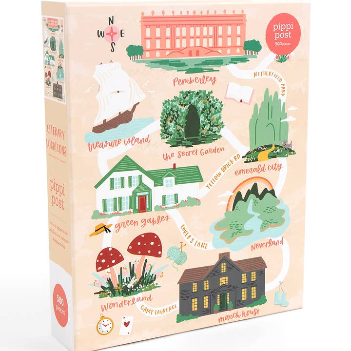 Literary Locations - 500 Piece Jigsaw Puzzle for wholesale by Pippi Post