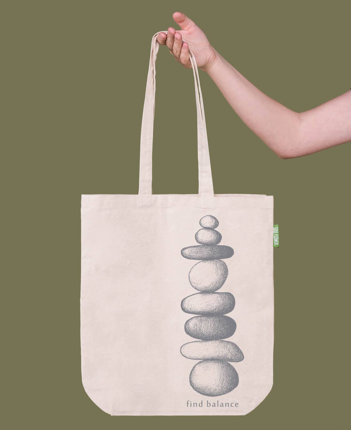 Soul Flower – wholesale Tote bag – Unisex – Find Balance Tote Bag2
