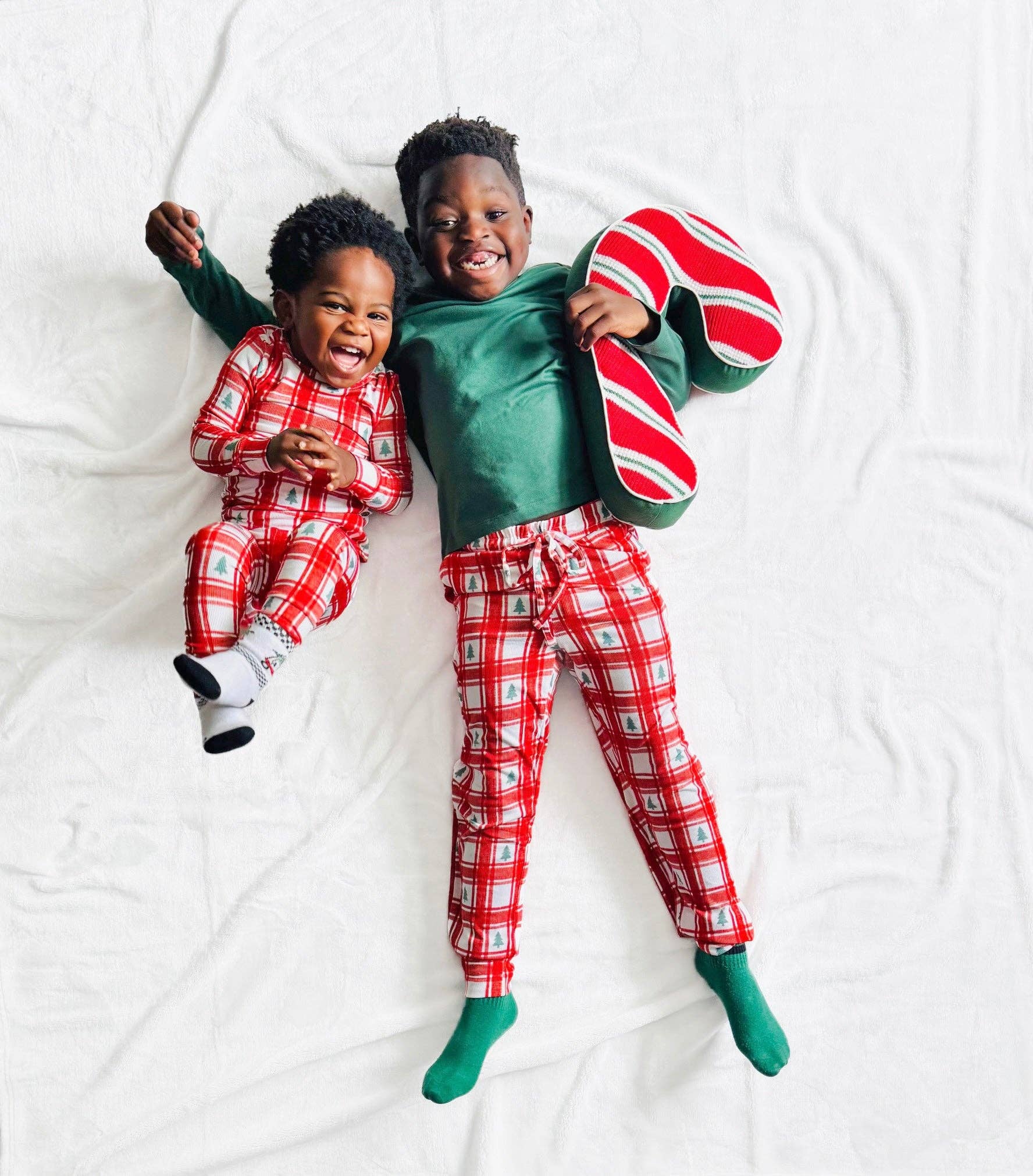 Belle & bros – wholesale Pyjamasunderdel - Barn – PLAID PINES | JOGGARE2