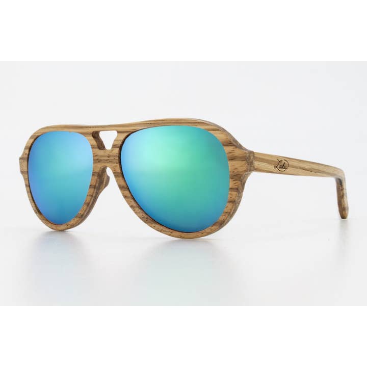 Mavericks Zebrawood Frame - Polarized for wholesale by LUKE SHADES WOODEN EYEWEAR