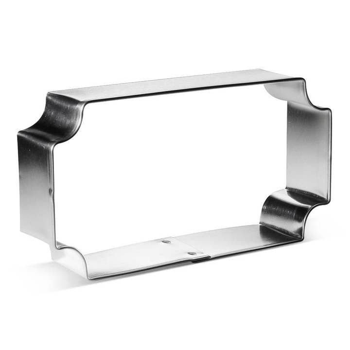 Ticket Plaque Cookie Cutter 3.75 in B1567 for wholesale by CookieCutter.com