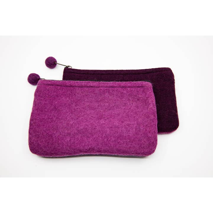Fibres of Life - Wool & Felt - Wholesale Pouch - Women's - 2-Tone Medium Organizer Pouch | Felt Zip Pouch | Makeup Bag4