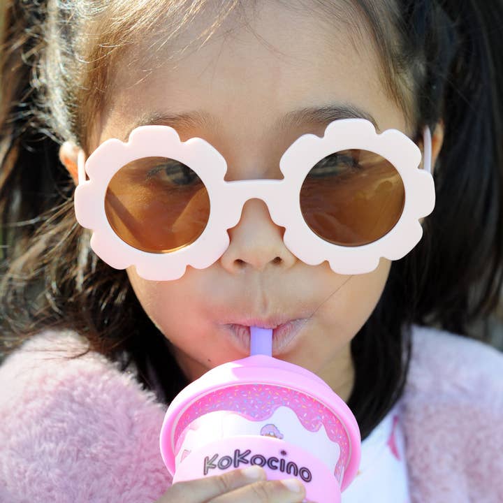 KoKocino - Wholesale Drinking Glass/Cup - Kids & Baby - Doughnut Sprinkles Babyccino cup + Straw & Pop-it toy 120ml