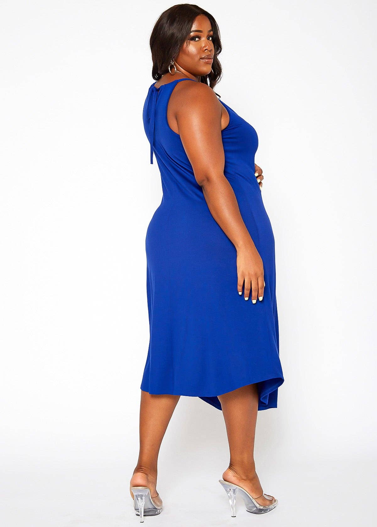 Robin K – wholesale Dress – Women's – Plus Women's Basic Haltered Dress6