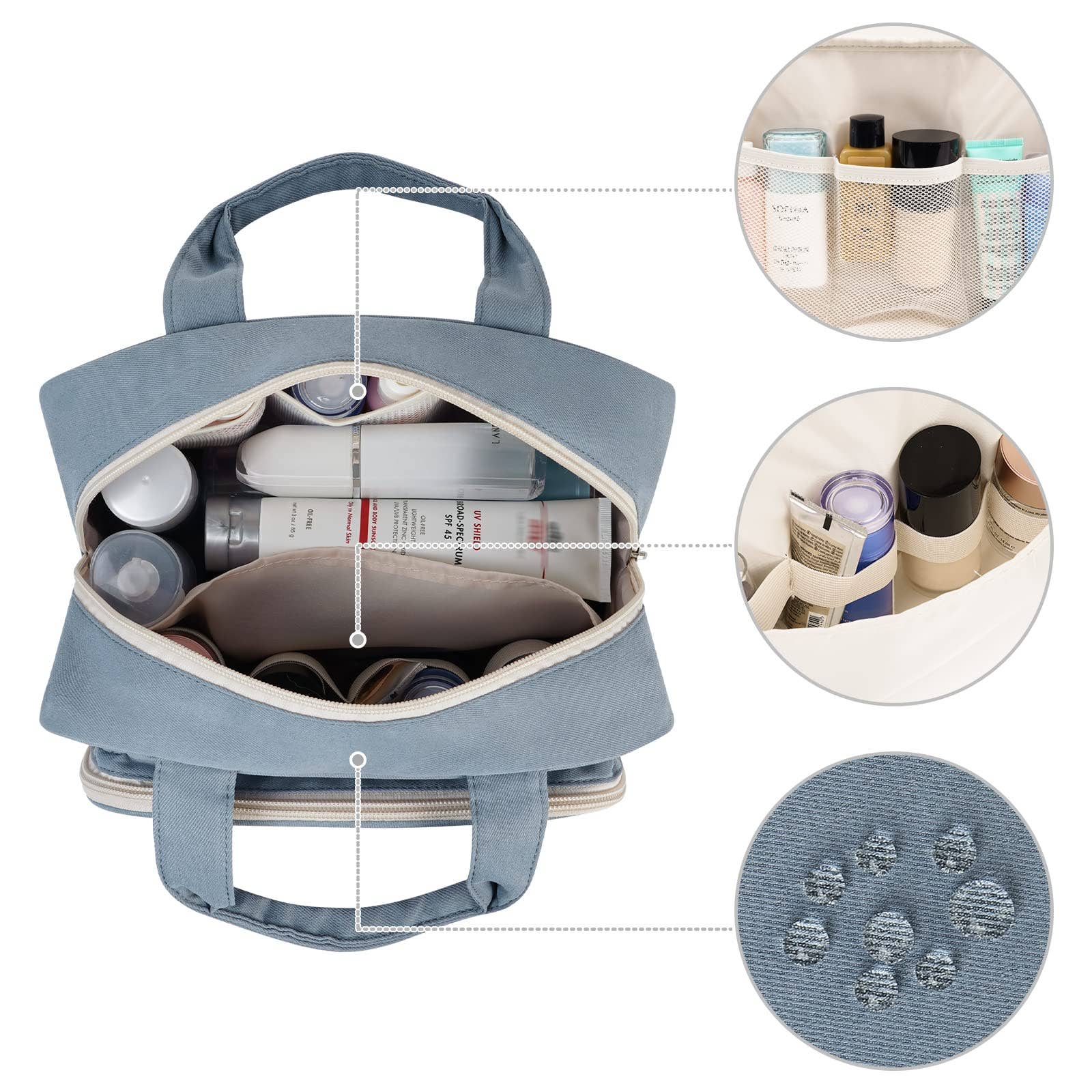 wandf – bolsa de maquilhagem e cosméticos por atacado – Necessaire grande para maquiagem e organizador de cosméticos para viagem29