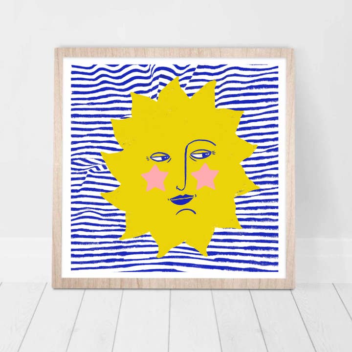 Carole Hillman - Wholesale Art Print - Sunshine Square Illustration 20x20 cm