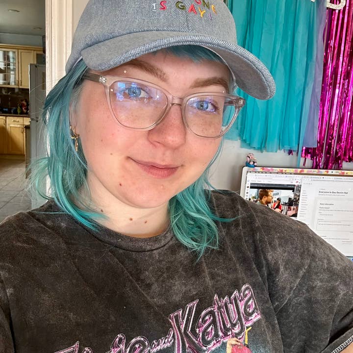 The Peach Fuzz - Wholesale Baseball Cap - Unisex - Everyone Is Gay Denim Baseball Hat